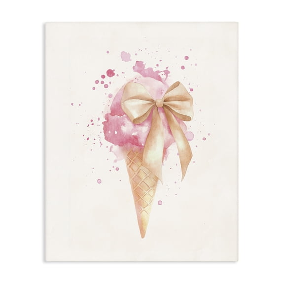 Stupell Industries Shabby Chic Icy Charm Ice Cream Cone Canvas Art, 16 x 20, by Svetlana Aleynikova