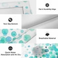 thumbnail image 6 of Ombre Teal Polka Dot Outdoor Rug for Patio/Deck/Porch, Non-Slip Large Area Rug 5 x 7 Ft, Abstract Watercolor Geometric Gradient Indoor Outdoor Rugs Washable Area Rugs, Camping Rug Carpet Runner, 6 of 8