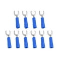 thumbnail image 4 of Electrical Fork Spade Wire Connector U Type Electrical Crimp Terminals Banana Plug Adapter 10pcs Fork Spade Banana Plug Wire Connectors Brass PVC Appearance 4mm/0.2in Hole, 4 of 8