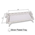 thumbnail image 2 of Ner Mitzvah, 24" x 16" Silver Plated With Mirrored Glass Decorative - Candelabra And Menorah Tray, 2 of 2