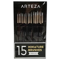 Arteza Detail Paint Brushes Art Supply Set - 15 Pack