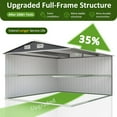 thumbnail image 4 of 10x12FT Outdoor Storage Shed for Outdoor, Utility Metal Storage Shed with Updated Frame Structure and Lockable Doors, All-Weather Shelter for Backyard, Patio, Lawn, Black, 4 of 8