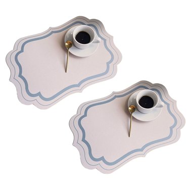 2 Pcs Napperons Pvc Napperons de Table à Manger Antidérapants Imperméables Anti-Huile