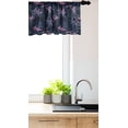 thumbnail image 3 of Ambesonne Botanical Valance Pack of 2, Exotic Garden Leaves Art, 54"X12", Dark Night Blue Pink, 3 of 4