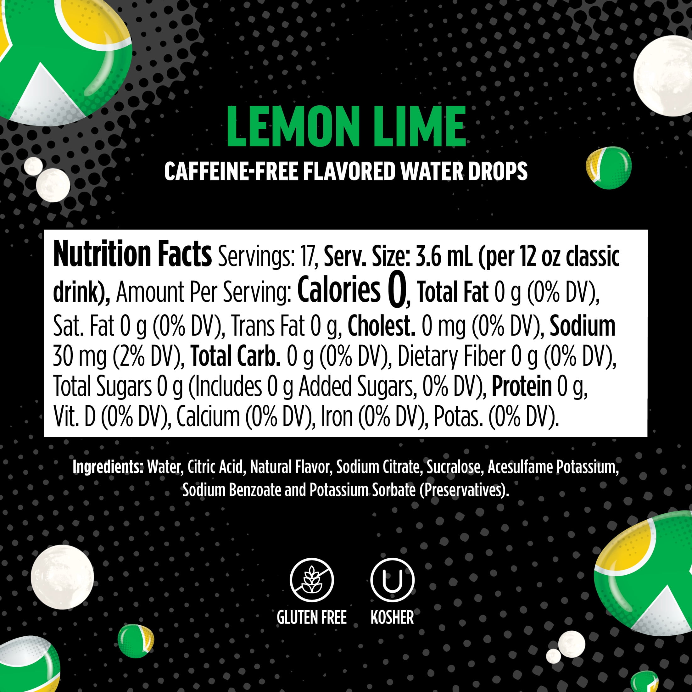 Ninja Thirsti ZERO SODA Lemon Lime Flavored Liquid Water Drops, 1