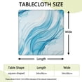 thumbnail image 2 of Blue White Gold Marble Pattern Square Fitted Tablecloth with Elastic Edge,Square Table Cover,Washable Elastic Table Cover for Home Kitchen Party Decor 34"x34", 2 of 6