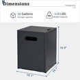 thumbnail image 6 of Hassch 16.1" Outdoor Propane Tank Storage Table, Flip-Top Metal Square Side Table with Hinged Lid and Concealed Storage, Powder-Coated Iron Patio Table, Black, 6 of 9