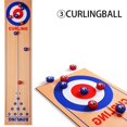 thumbnail image 4 of 3 in 1 Table Curling Game with Spacious Game Mat Fun Family Game for Kids Adults, 4 of 10