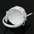 thumbnail image 4 of 1*Flower Basket Clearance! Elegant White Satin Bowknot Pearl Flower Girl Basket for Weddings Bridal Showers and Special Events a of Class and Romance To Your, 4 of 6