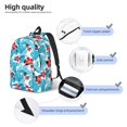 thumbnail image 3 of Disketp Hawaiian Style print Canvas Backpack Lightweight Travel Daypack Student Rucksack Laptop Backpack-, 3 of 5