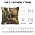 thumbnail image 5 of Nawypu  Throw Pillow Cover,Green Grapes,Red Wine and Cork Stopper,Wooden Floors,Durable Decorative Pillowcase,Modern Holiday Pillowcase for Couch Car Living Room, 5 of 5