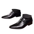 thumbnail image 3 of Xiaoxatg Men's Leather Shoes Modern Ballroom Dance Indoor Training Footwear Elegant Style Comfortable Fit 11 Black, 3 of 9