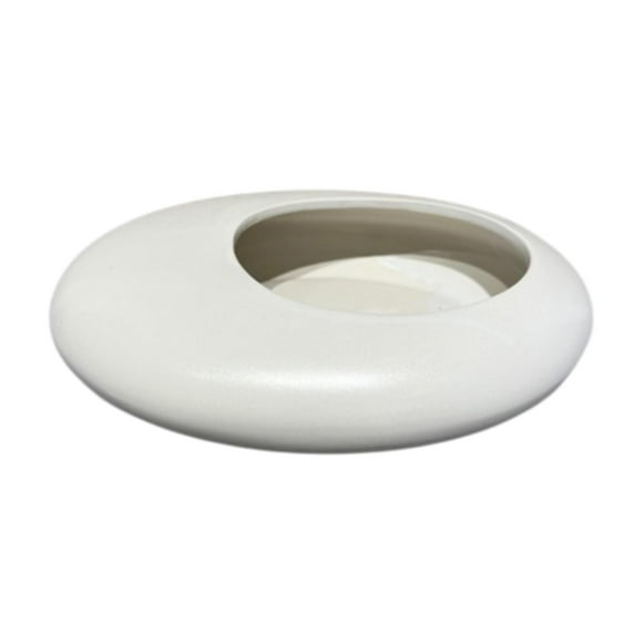 Maceta de cerámica con diseño floral nórdico moderno y sencillo. Blanco grande