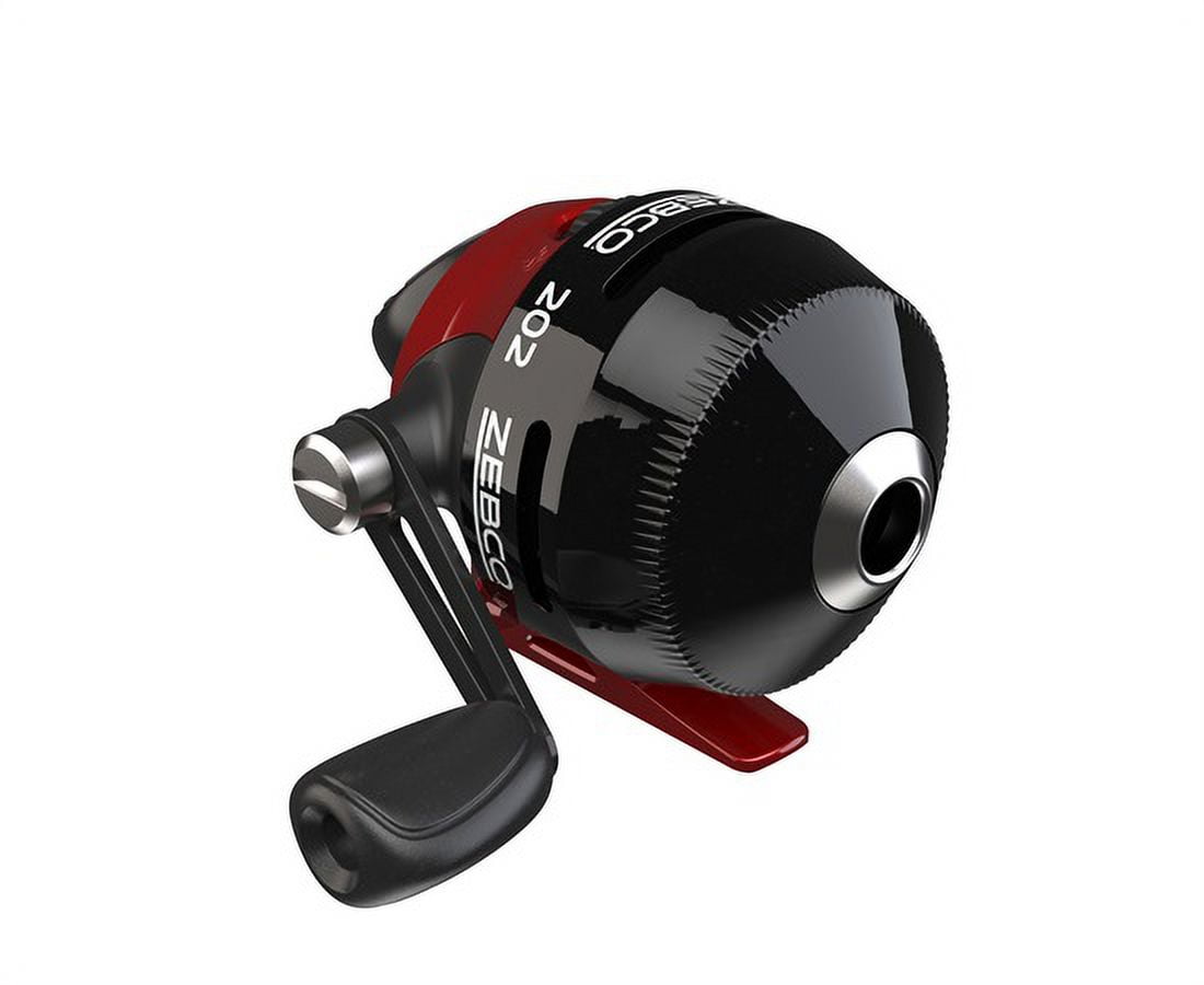Zebco 202 Spincast Reel and Fishing Rod Combo, 5-Foot 6-Inch 2-Piece Rod, Right-Hand Retrieve, Black/Red
