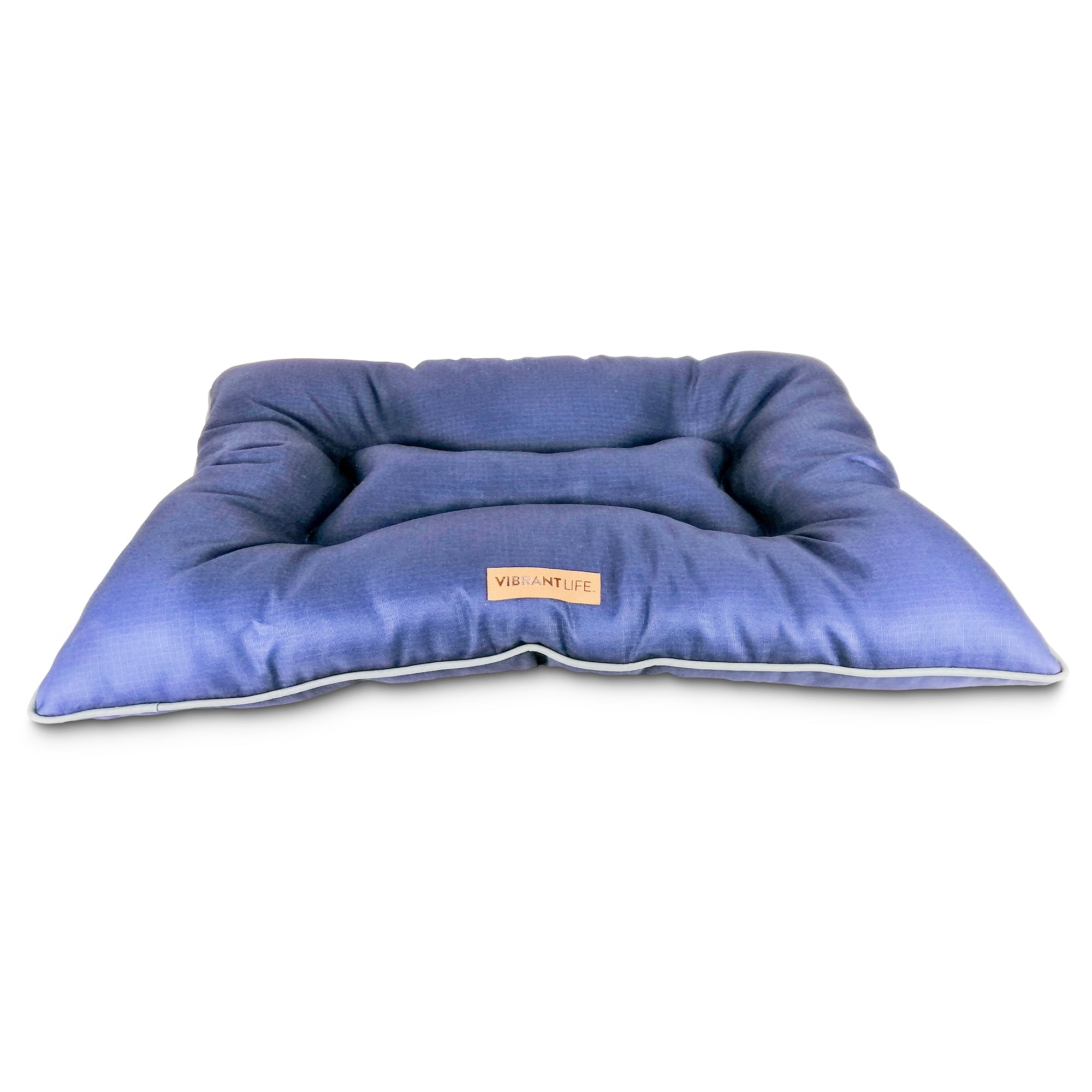 Vibrant Life Ruff n Tuff Indoor/Outdoor Durable Pet Bed, Medium, Navy