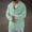 Green, variant on Wovilon Summer Casual Relaxed Fit Hooded Button Down Shirt for Men, Lightweight Textured Long Sleeve Top with Drawstring Hood, Versatile Vacation Outdoor Outfit