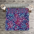 thumbnail image 4 of Watercolor Bedspread Set, Vibrant Colored Mosaic of Blooming Flower Petals Funky Artful Paintbrush Effect, Decorative Quilted Coverlet Set with Pillow Shams Included, Multicolor, by Ambesonne, 4 of 4