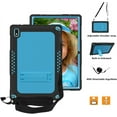 thumbnail image 3 of Hoibon for Vastking KingPad K10 Pro 10.1 inch Tablet Shockproof Kids Friendly Protective Case+Shoulder Strap Kickstand for BYYBUO SmartPad A10/K10 Pro/Z10/VVL T2 Android 11/Oangcc 10.1" - Black+Blue, 3 of 6