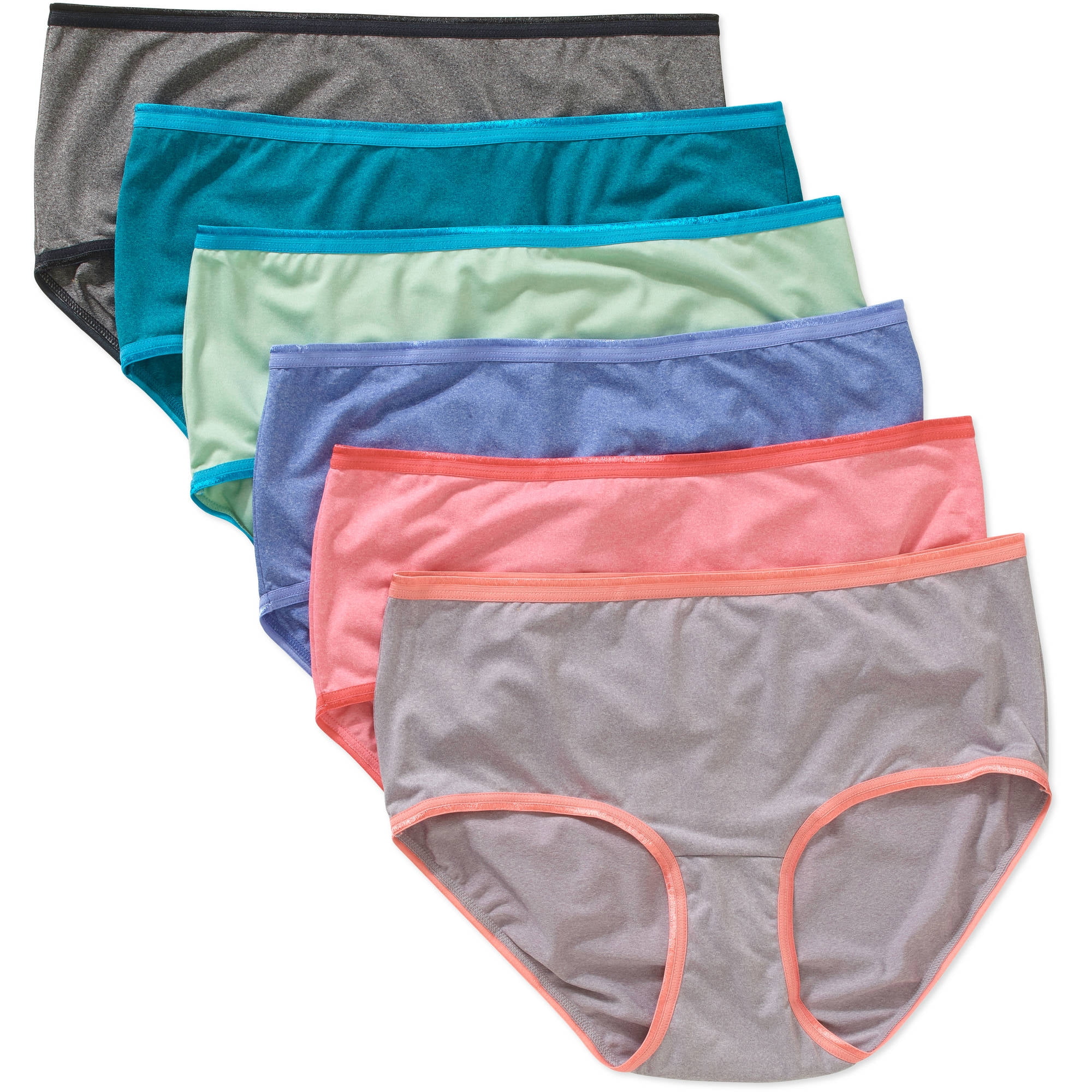 Hanes Cool Comfort™ Microfiber HiCut Panties 5Pack 10 Assorted