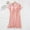Pink, variant on Womens Nightgowns Mumu House Dress Yellow V-Neck Short Sleeve Sleep Dress
