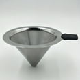 WSTEER Stainless Steel Pour Over Coffee Cone Dripper Reusable Single