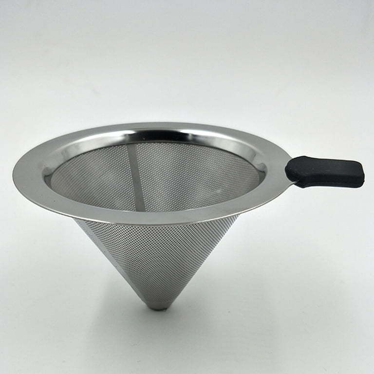 Pro Chef Kitchen Tools Stainless Steel Pour Over Coffee Maker - Reusable  Cone Shaped Dripper Filter for Paperless Single Cup Brewed Hot or Cold  Coffee and Loose Leaf Herbal Teas – Pro