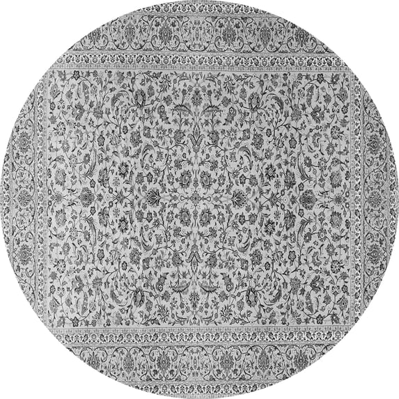 Ahgly Company Indoor Round Persian Gray Traditional Area Rugs, 8' Round
