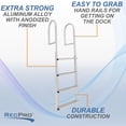 thumbnail image 5 of RecPro Marine 4 Step Stationary Straight Boat Dock Ladder 20" Wide, 5 of 9