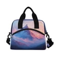 thumbnail image 2 of Lunch Bag Portable Crossbody Meal Bag Cooler Bag Insulated Lunch Bag Food Bag Handheld & Crossbody Design Picturesque Pink Mountain, 2 of 6