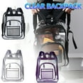 thumbnail image 4 of Kuphy 17" Clear Backpack Water Resistant Transparent Backpack Large Capacity Bookbag School Bag With Adjustable Straps For School, Work, Stadium, Security Travel, College, 4 of 10
