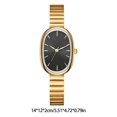 thumbnail image 3 of Elegant Vintage Oval Timepiece Stainless Steel Build Soft Leather Band For Daily Wear Gradient silver, 3 of 4