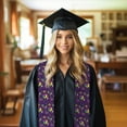 thumbnail image 6 of Xecao Mardi Gras and Donuts Print Graduation Shawl Stole Honor Stole Adult 72" Academic Commencements, 6 of 7