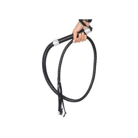 Faux Leather Long Braided Whip