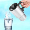 thumbnail image 1 of Taza calefactora para coche, 12 V, 450 ml, de acero inoxidable, taza calefactora para coche, taza eléctrica, estética elegante, 1 of 12