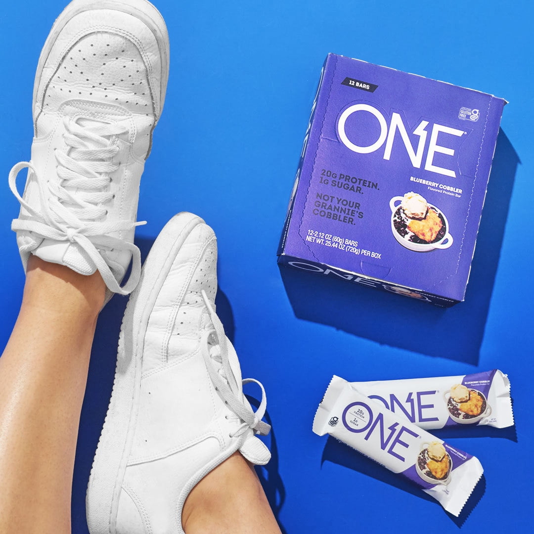 ONE Brands Protein Supplement Bar, Blueberry Cobbler, 20g Protein, 12 Count