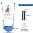 thumbnail image 3 of RedSwing 2 Pack Toddler Swing Seat for Kids with Heavy-Duty Adjustable Ropes, Hand-Knitting Secure Children Swing Set for Indoor Porch, Outdoor Playground, Backyard, Tree, Blue, 3 of 7