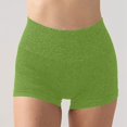 thumbnail image 2 of High Waist Yoga Shorts High Waist Yoga Shorts cotton yoga pants foldover yoga pants For Lifting Workout Fitness Running Compression Athletic Shorts Neon Shorts Bike Short (Green,L), 2 of 5