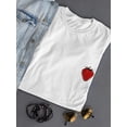 thumbnail image 3 of Upperside Strawberry Cartoon T-Shirt Women -Image by Shutterstock, Female x-Large, 3 of 4