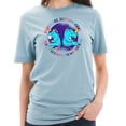 thumbnail image 3 of Oversized Unicorns and Rhinos Phrase Graphic Design Short Sleeve Cotton Jersey T-Shirt - Blue Mist 2XL, 3 of 4