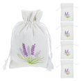 thumbnail image 2 of Elegant Lavender Sachet Bags, 5PCS Drawstring Pouches for Jewelry, Candy, Party Favors & Closet Storage – Versatile Canvas Organizers, 2 of 4