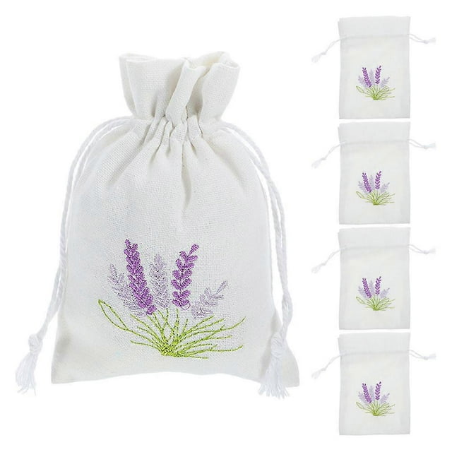 Lavender Sachet Bags for Storage 5Pcs Empty Drawstring Gift Bags