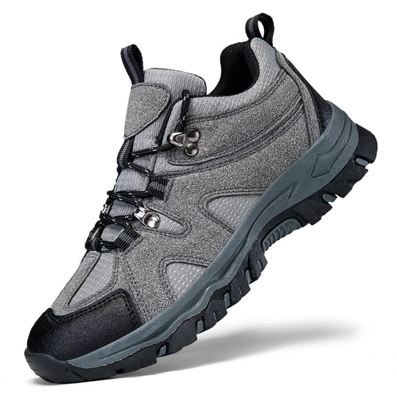 CZV Women's Outdoor Hiking Shoes, Non-Slip Comfortable Work Shoes, Breathable Lightweight Sneakers for Hiking, Camping, Fishing, Casual.Gray