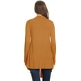 thumbnail image 3 of Women's Solid Casual Basic Comfy Loose Fit Long Sleeve Open Front cardigan, 3 of 4
