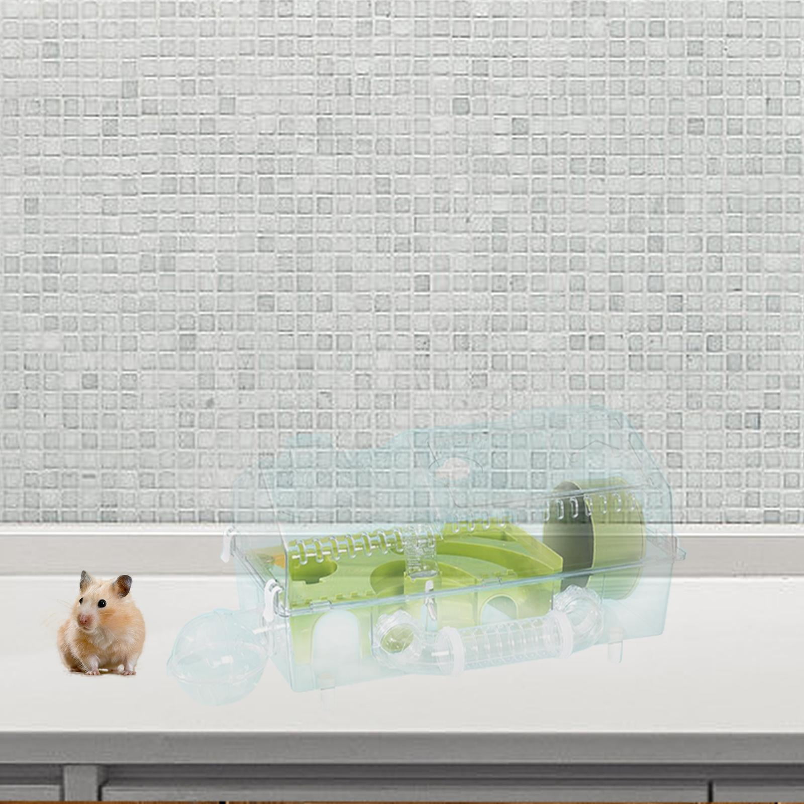 oshhni Hamster Cage Hamster House Creative Multifunction Breathable Small Animal Cage Hamster Habitat for Mice Gerbils Small Animals green
