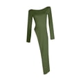 thumbnail image 4 of Women's Summer Dresses Long-Sleeve Asymmetrical Dress Jumpsuit Fashion Round Neck Solid Outfit Loose Flowy Beach Sundress, 4 of 5