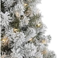 thumbnail image 5 of Prelit Snow Flocked  Tree 7.5ft, Warm White LED Artificial Xmas Tree with 1321 Tips, Easy Assembly Metal Stand, Home Holiday Decor, White  Tree, 5 of 7