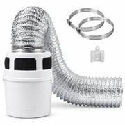 TSV Indoor Dryer Vent Kit, Lint Trap Filter Bucket for Electric Dryer with 4 in x 5 ft Aluminum Foil Extendable Proflex Duct