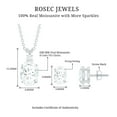 thumbnail image 6 of Rosec Jewels Oval Shape Moissanite Solitaire Earring and Pendant Set for Women (D-VS1 Grade), 18K White Gold, 6 of 7