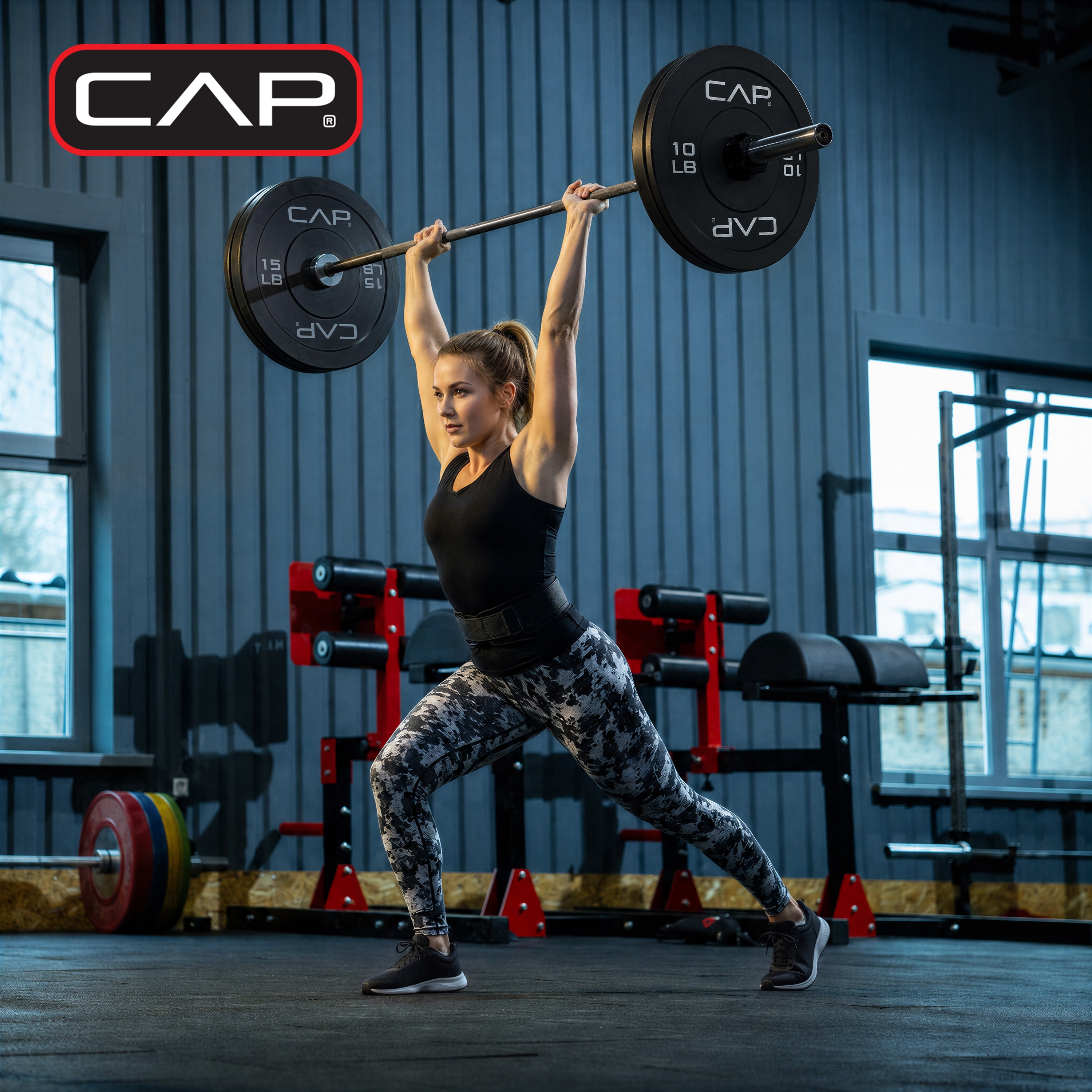 CAP 370lb Olympic Bumper Plate Bundle (2 x 10, 2 x 15, 2 x 25, 2 x 35, 2 x 45 and 2 x 55lb Plates)