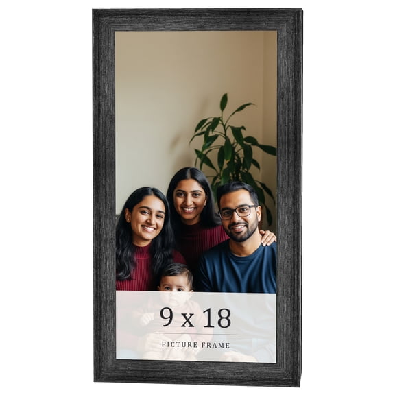 9x18 Frame Black Real Wood Picture Frame Width 1.5 inches | Interior Frame Depth 0.5 inches | Barn
